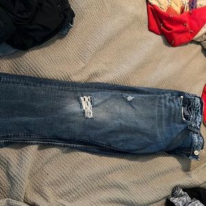 Silver cropped jeans elyse capri